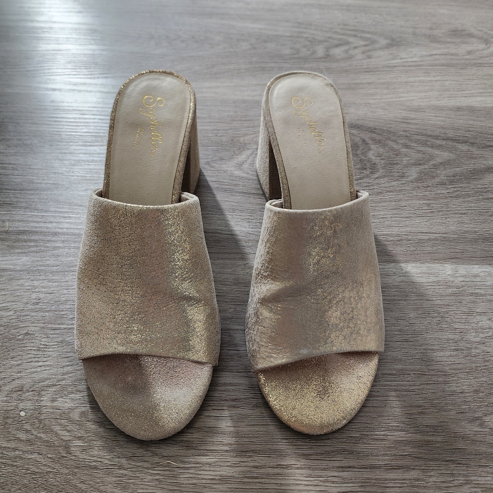 Seychilles Gold Slip-On Sandals